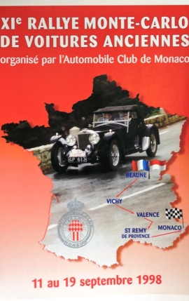 XIème RALLYE MONTE-CARLO DE VOITURES ANCIENNES