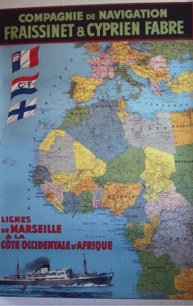 COMPAGNIE DE NAVIGATION FRAISSINET&CYPRIEN FABRE LIGNES DE MARSEILLE A LA CÔTE OCCIDENTALE D'AFRIQUE